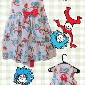 Kids Cartoon Character Dress with Red Bow